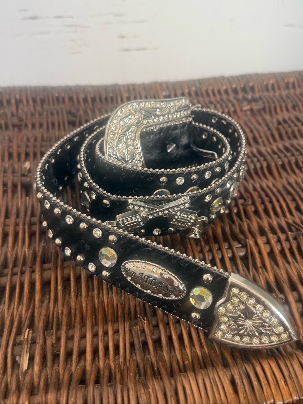 Wb atlas rhinestone belt